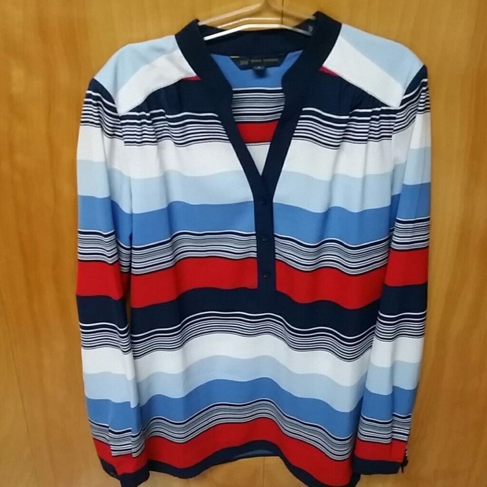 Tunic shirt size 2 Brooks Brothers red white blue *